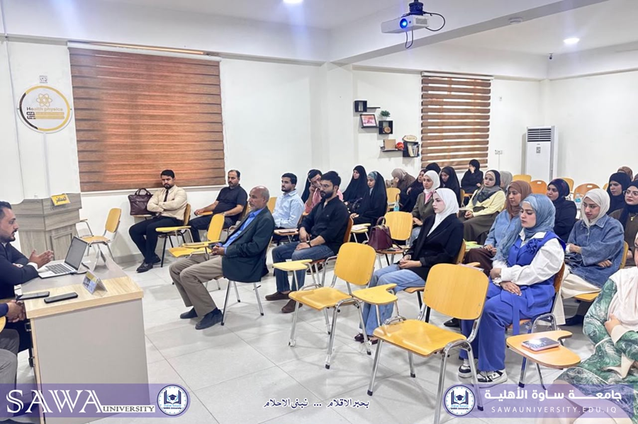 ورشة تدريبية بعنوان (تدريب الطلبة على كيفية كتابة بحث التخرج لطلاب قسم الفيزياء الطبية والعلاج الاشعاعي)