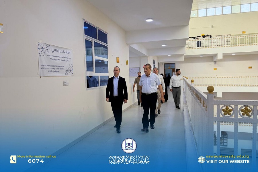 رئيس مجلس إدارة الجامعة يتابع امتحانات السادس الإعدادي