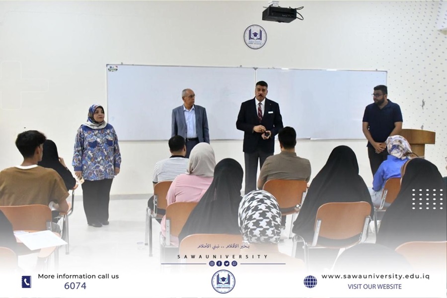 The Assistant of the University President for Scientific Affairs inspects the fi…