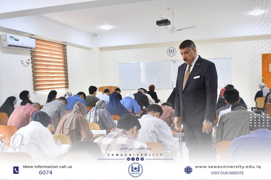 الجنابي يتفقد الامتحانات التمهيدية والشاملة لطلبة كلية التقنيات الصحية والطبية