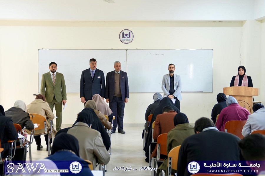 الغزي يتفقد سير الامتحانات لطلبة اقسام كليات الجامعة